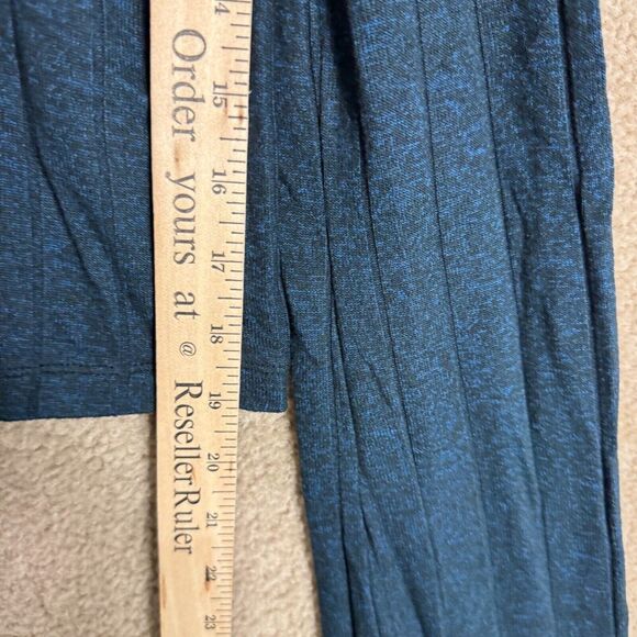 Athleta Harmony Pose Hoodie Womens‎ XS Blue Ribbed Knit Relaxed Fit Sweater Top - Picture 6 of 9